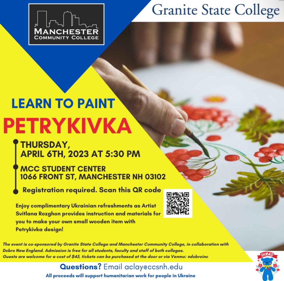 Learn to Paint Petrykivka at Manchester Community College
