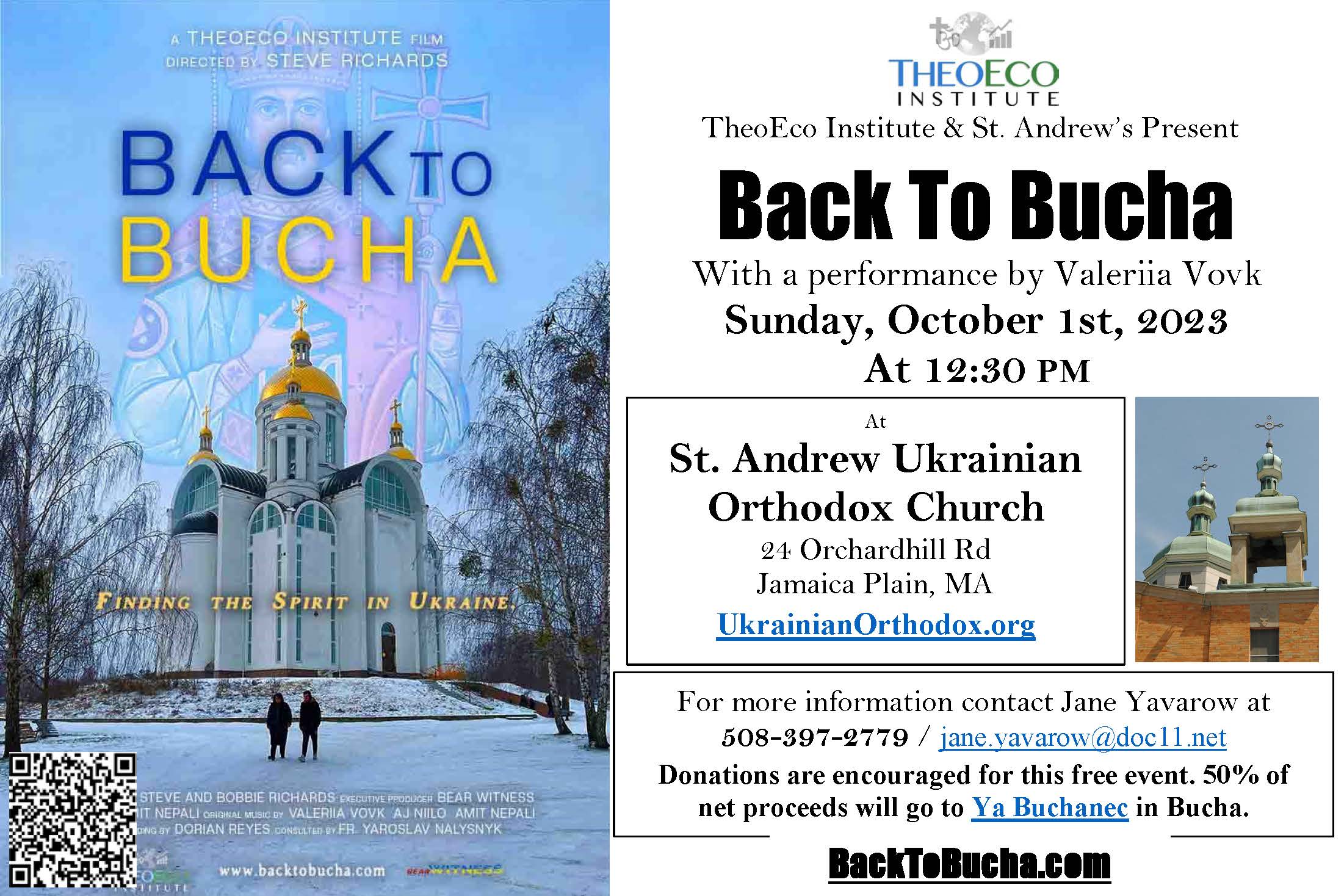 Back to Bucha Screening at St. Andrew in Jamaica Plain
