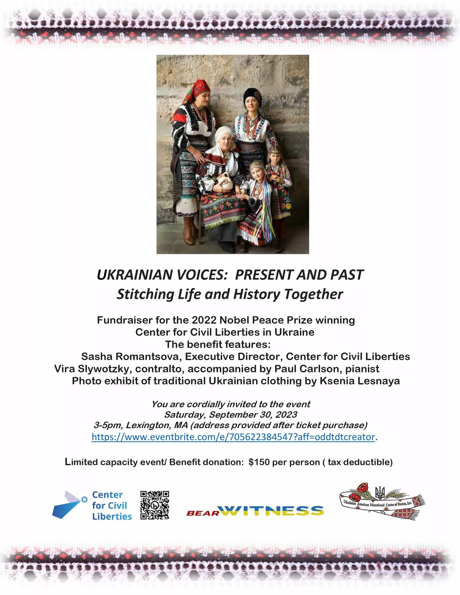 Ukrainian Voices:  Present and Past (Stitching Life and History Together)