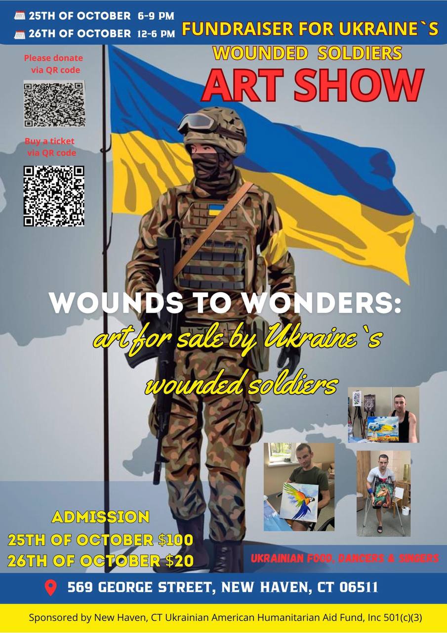 Fundraiser : Art/Show sale of  original works by wounded  soldiers in Ukraine