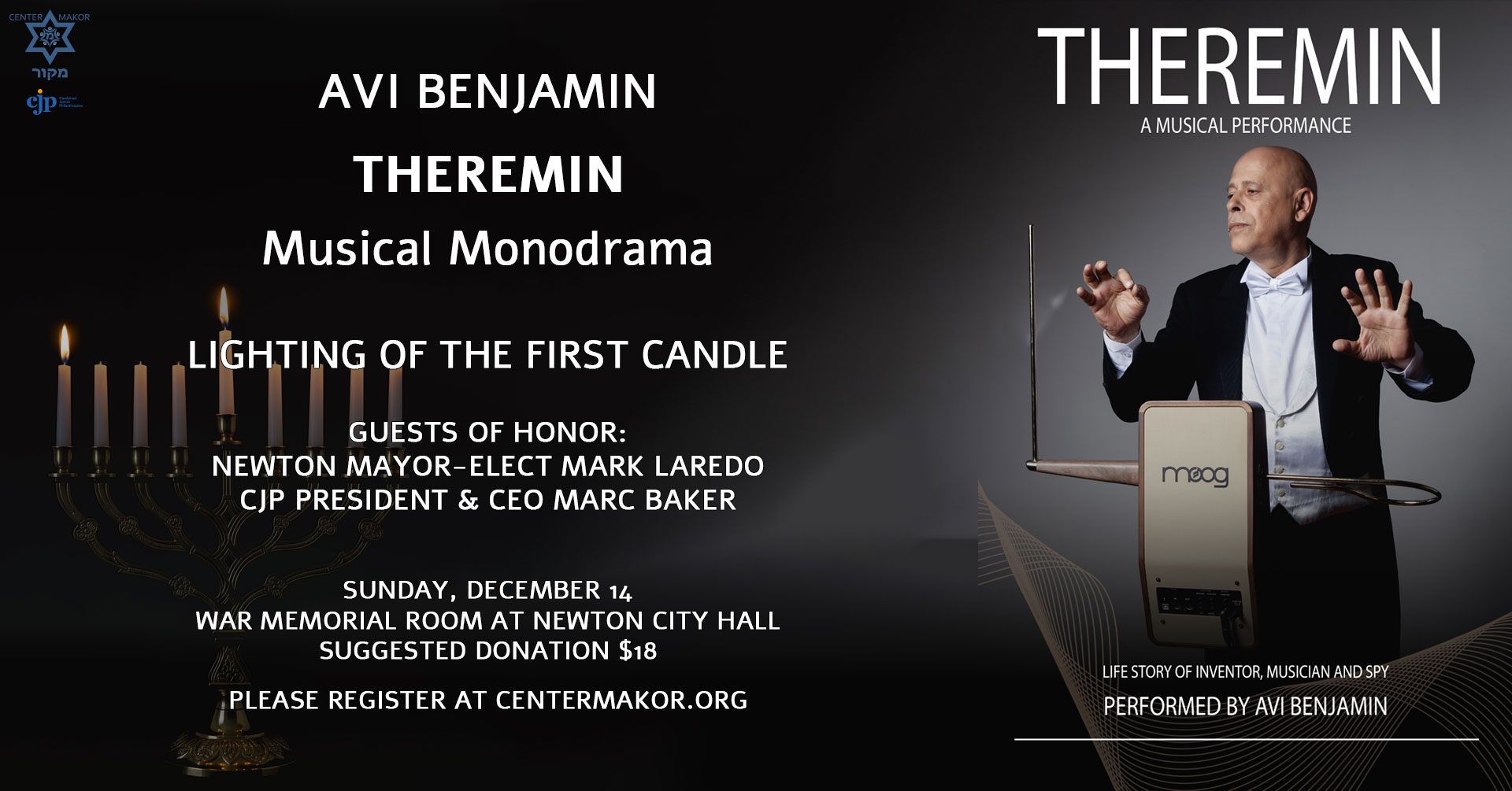 Artistic Hanukkah Festival. Avi Benjamin Theremin. Musical Monodrama